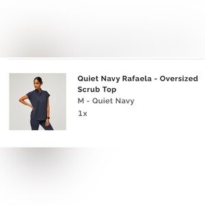 Figs oversized scrub top quiet navy